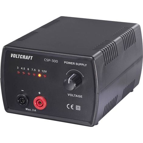 VOLTCRAFT CSP-300 Alimentatore da laboratorio regolabile 3, 4.5, 6, 7.5, 9, 12 V, V, V, V, V, V (max.) 3 A (max.) 36 W