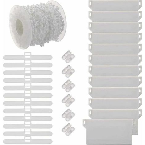 Kit de réparation de Stores verticaux, Accessoires pour store vertical, connecteurs de chaîne en plastique Connecteurs supérieurs Cintres de 89 mm Poids Lattes (1/5)