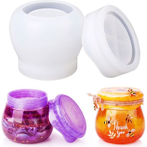 Moule En Silicone Pour Résine - Contenant De Stockage Avec Couvercle - Pour Coulée Résine Époxy Bijoux Et Pinceaux Maquillage - Lot De 1 (1/5)