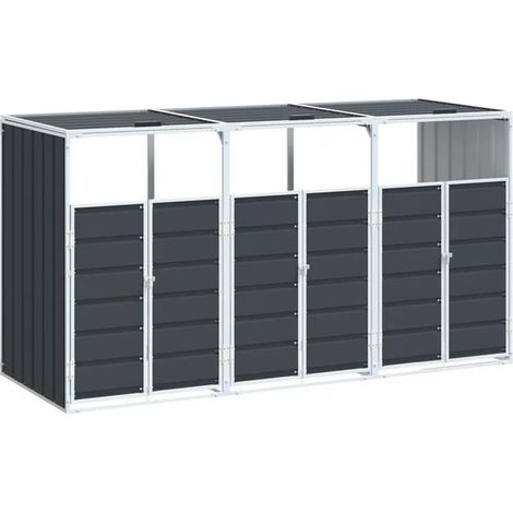 Un chariot de stockage pour trois conteneurs en acier. (1/5)