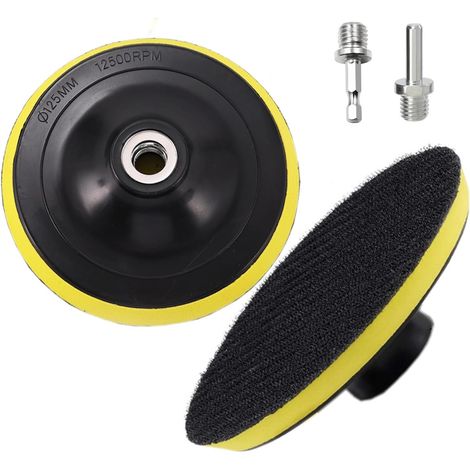 Secwell 125mm Plateau de Poncage pour Meuleuse 2 Pièces Plateaux Ponçage avec Filetage M14 (1/3)