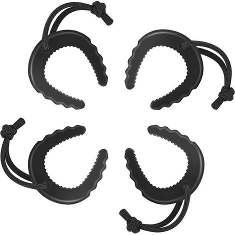 Lot de 4 butées de porte pour premiers intervenants, cales de porte pour forces de l'ordre, services médicaux d'urgence, noires (1/5)