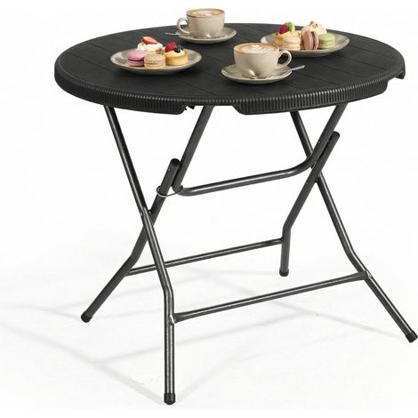 Klapptisch Klappbarer Tisch Campingtisch Faltbar Buffettisch Gartentisch Rund