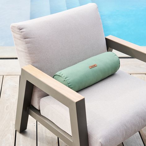 Traversin d'extérieur Korai vert olive 45x15cm - Hespéride