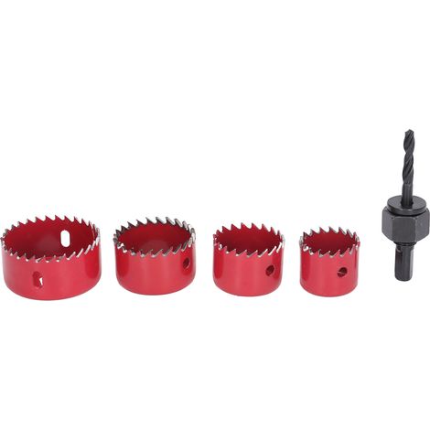 Kit de 5 scies cloches M42 en acier pour le travail du bois et du plastique, idéales pour l'aluminium, le bois et le plastique. (1/5)