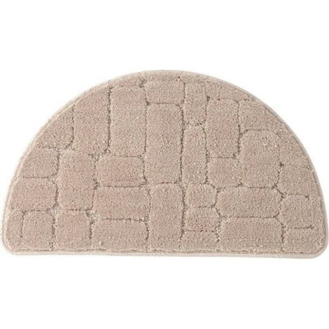 Tapis Sol Microfibre Demi-Lune, Absorbant Camel Clair (1/4)