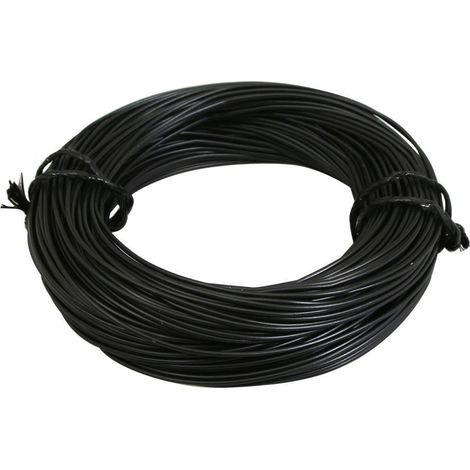 Bobine fil électrique noir multibrin 7/10 0.50mm² x 50m faisceau (1/2)
