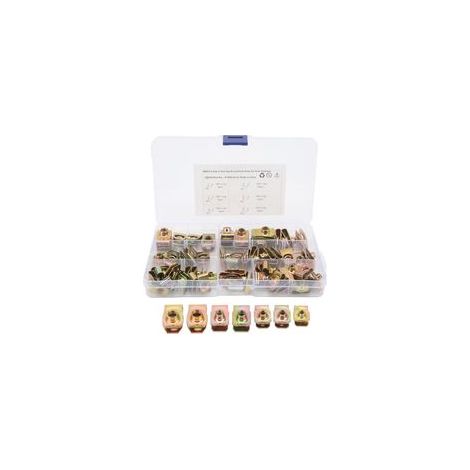 Kit de 60 clips en forma de U, de alta resistencia a la corrosión, elásticos, M4, M5, M6, M8. Juego de tuercas para coche y motocicleta. (1/4)