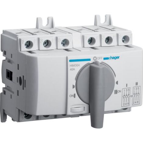 Interruttore nel sistema di commutazione I-0-II 3P 40A HIM304