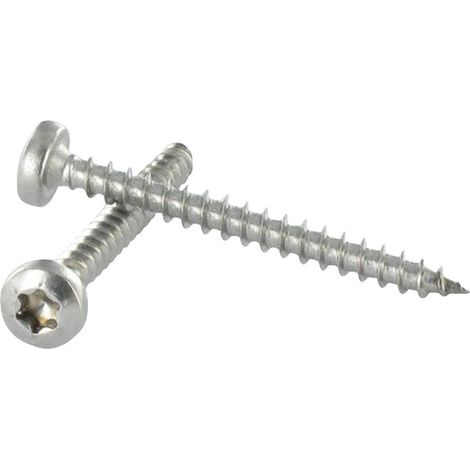 VBA Vis bois agglo Inox A2 Tête ronde TR 3.5X40 TORX T10-200 pièces