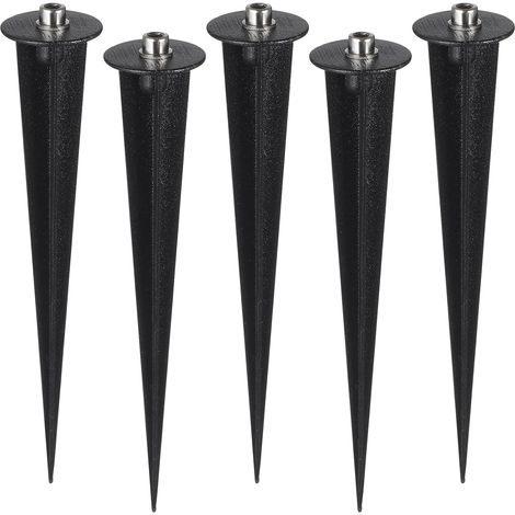 8pcs Piquet de Terre de Jardin en Métal pour Lampes Solaires Remplacement Piquets de Sol Extérieur pour Cour Voie Patio Lampes Pôle (1/5)