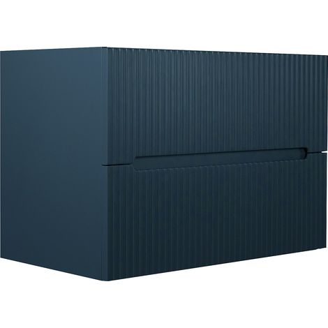 Mobile sotto lavabo sospeso striato Blu 80 cm - PAVANI