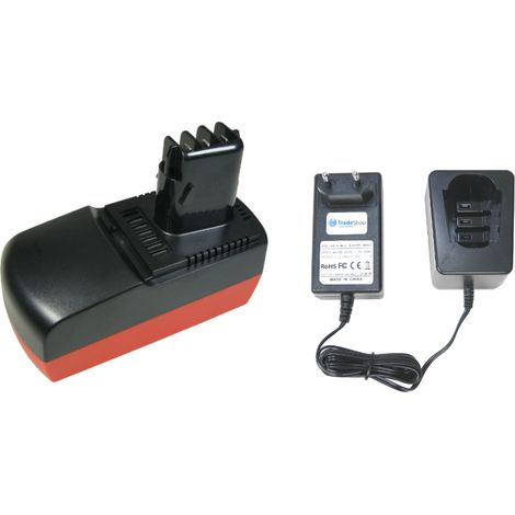 Trade-Shop 2in1 Set: Ni-MH Akku 18V / 2000mAh + Ladegerät inkl. Netzteil kompatibel mit Metabo 6.31739 6.25477 6.25478 631739 625477 625478 LC 40 (1/5)