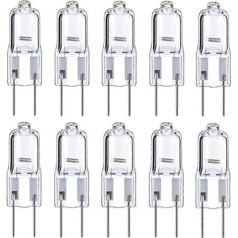 Ampoules projecteurs cristal G6.35 : 12 V, pack d’ampoules à lumière chaude (puissances variables de 20 W à 50 W) – Compatibilité avec les normes européennes (1/4)