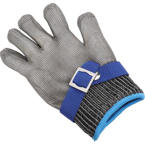 Gant anti-coupure en fil d'acier inoxydable antidérapant pour la cuisine et le jardinage (1/5)