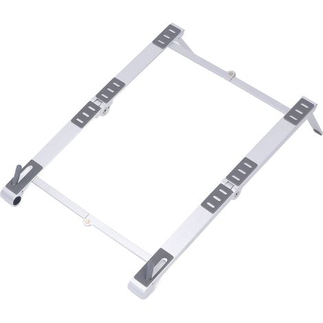 Zusammenklappbarer Laptopständer, höhenverstellbar, rutschfest und ergonomisch, für Mobiltelefon, Tablet oder Laptop (silber). (1/5)