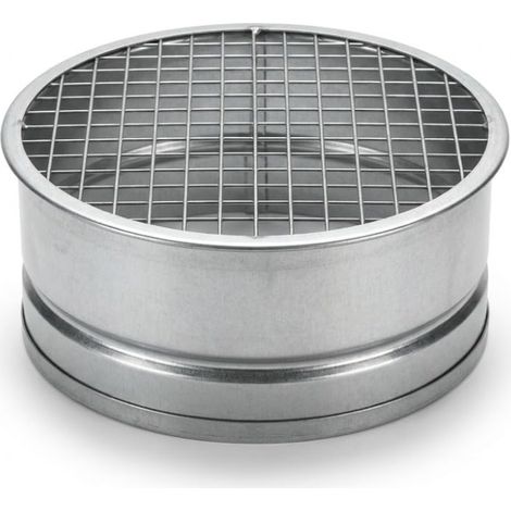MAKA Tappo con Rete Antivolatile Canale Aria Zincato Svasato Ø 160 mm (1/5)