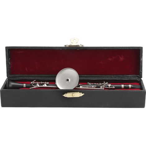 Mini-Flöte mit Ständer, Miniatur-Musikinstrument, handgefertigter Dekorationsartikel (1/5)