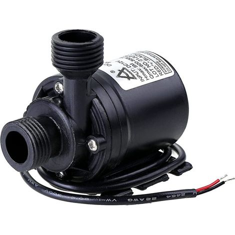 Pompe de circulation d'eau 12 V CC 800 l/h 5 m Noir 1 pièce (1/3)
