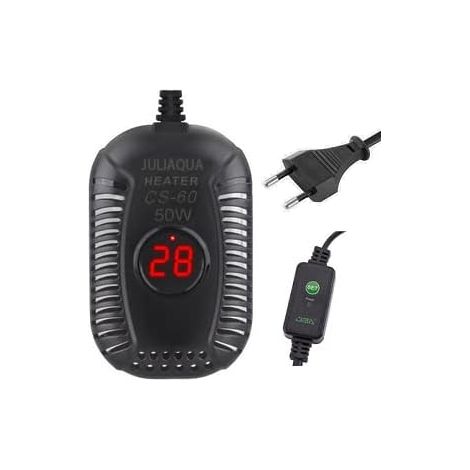 Chauffage d'aquarium avec Affichage de la température, réglage du Chauffage d'aquarium, Tige chauffante pour Poissons, Chauffage pour Tortue 25 W / 50 W / 100 W / 150 W (G-50W) (1/5)