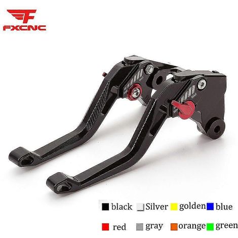 Levier de frein et d'embrayage 3D en aluminium CNC réglable pour moto Aprilia RS660/Tuono 660 (2020-2022) - Long, orange