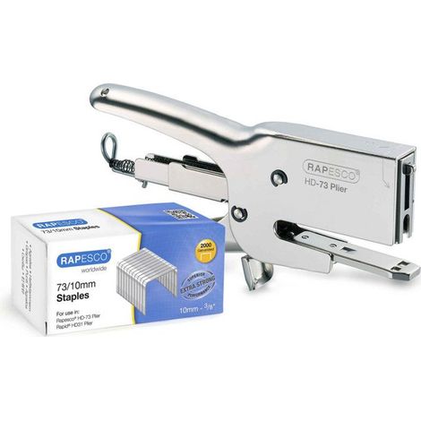 Rapesco HD-73 Agrafeuse Pince Metal Heavy Duty Emballage avec 2000 Agrafes 73-12 mm 1306 (1/5)