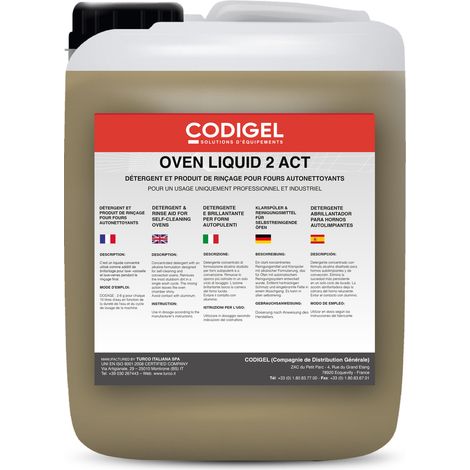 Détergent 2 en 1 pour Four 10 L - Codigel (1/2)