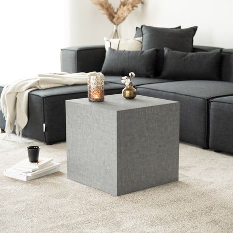 HOME DELUXE - Couchtisch Marmor AMIRI M Farbe: Grau, Größe: 50 x 50 x 50 cm Couchtisch Marmor Marmor Tisch (1/5)