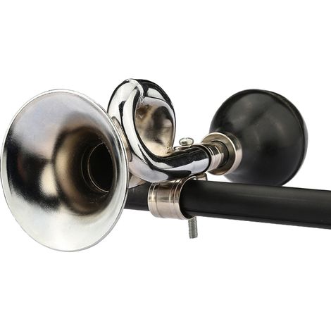 Trompette rétro classique en métal pour vélo VTT, corne de montagne, sonnette intérieure avec collier de serrage réglable pour guidon (1/5)