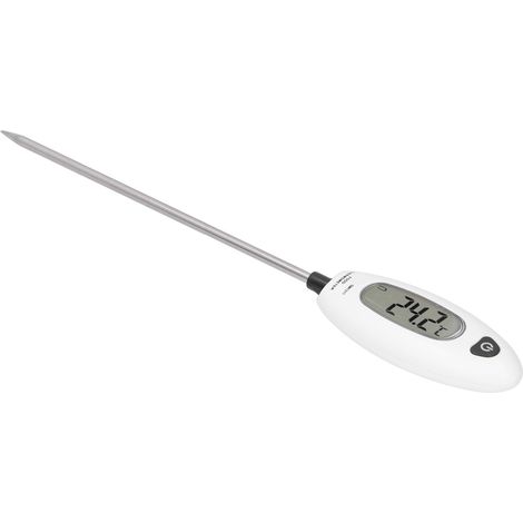 Thermomètre électronique portable haute précision avec sonde en acier inoxydable pour la mesure de la température de l'eau, du lait et de la cuisson. (1/5)