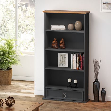 Corona Charcoal 1 Drawer DVD Rack (1/4)