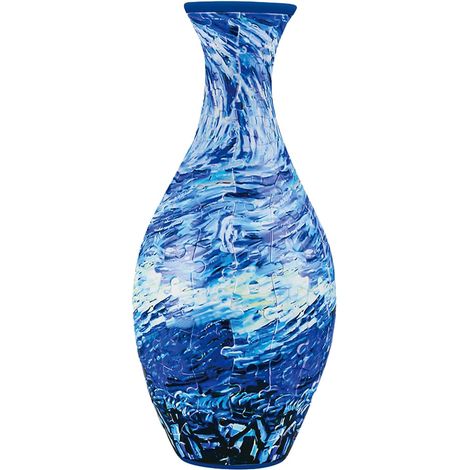 Vase puzzle 3D, décoration d'intérieur, construction d'énigmes incurvées vase de table interactif fait à la main pour salon, cadeau, pendaison de crémaillère 10,9 x 24,8 cm (1/5)
