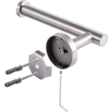 Porte-papier toilette mural en acier inoxydable brossé, support dérouleur papier WC SUS304, fixation par vis, longueur 12 cm (1/4)