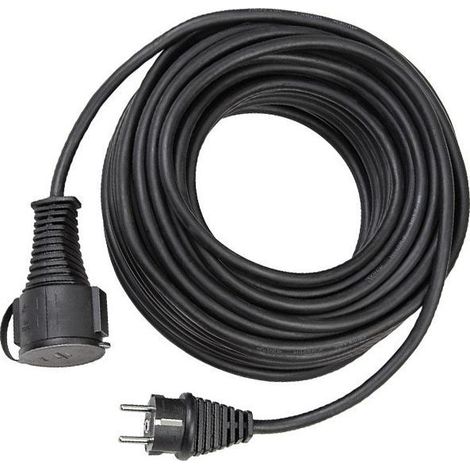 Efectoled – Rallonge électrique 20m IP44 – 16A – 3200V – Câble extérieur résistant aux éclaboussures – Pour chantiers humides