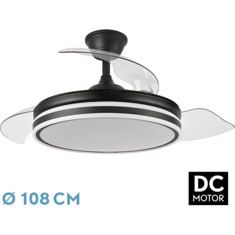 Ventilatore Bayomo 72w 7200lm nero 3 pale desp. 32 - 47x49 - 108d.3 colore.dc.remote.motore