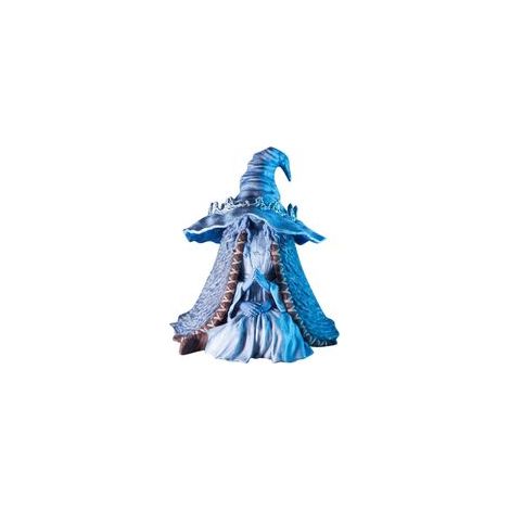 Decorazioni in resina raffiguranti una strega, ornamenti, stile satinato, design creativo per la casa, per il soggiorno, la camera da letto, blu-Crezuo