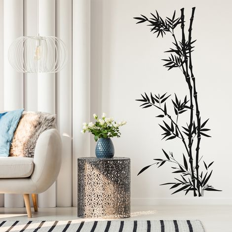 Sticker Mural - Bambou - 57x120 cm - Noir (1/3)