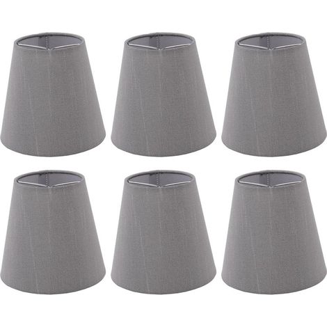 Abat-jour en tissu classique, 6 pièces, bonne Transmission de la lumière, couvercle d'ampoule de bougie E14, pour chambre à coucher (1/5)