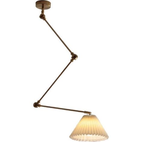 Lampe suspendue de chambre à coucher de salle à manger mobile lustre plissé minimaliste nordique lustre pliable pour la décoration de la maison couvercle de pot en forme de plafonnier suspendu (sans s