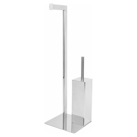 Piantana porta scopino zeus Cromo cm 20 x h. 64 x 18METAF