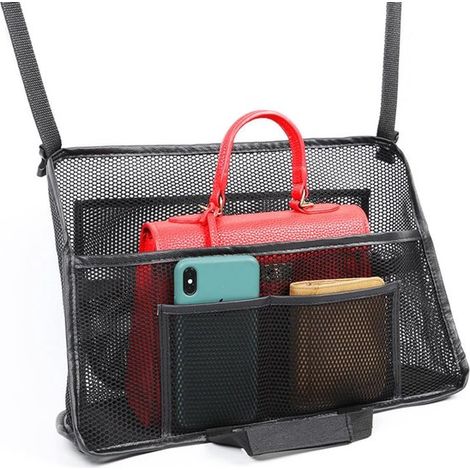 Tasche portaoggetti per sedili anteriori e seggiolini per bambini, reti di sicurezza per le portiere e reti di sicurezza per i sedili posteriori. (1/5)