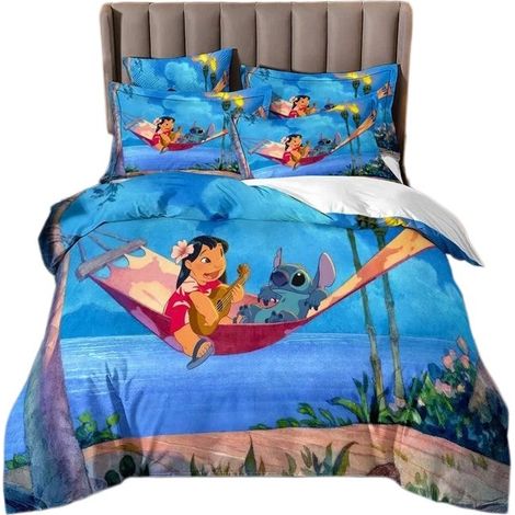 Parure de lit brodée avec taies d'oreiller, microfibre de qualité supérieure, tailles 1/2/King (260 x 220 cm). (1/5)