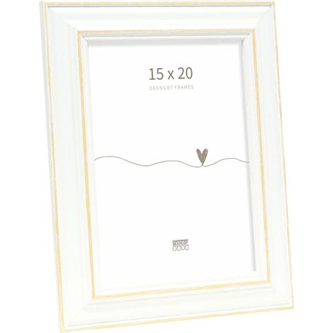 Cadre Bois Couleur Blanc Photo 15x20cm S221H1 (1/5)
