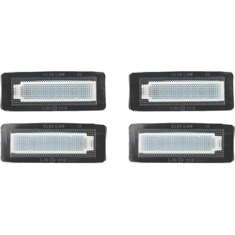 Quatre feux de plaque d'immatriculation à LED pour véhicules Fortwo W450, W451 et W453