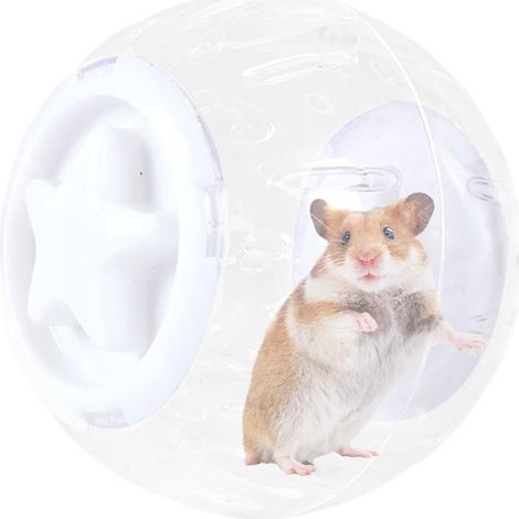 Boule De Course pour Hamster  Boule de Course Jouet pour Rongeurs,Accessoire Cage Silencieux Compagnon Fitness Hamster Hérisson Lapin (1/5)