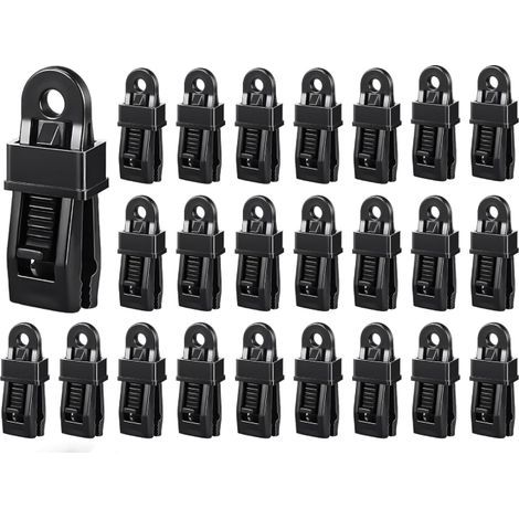24 Pince pour Bache , Fixation Bache pour Camping, Carvanes, Pique-Nique (1/5)