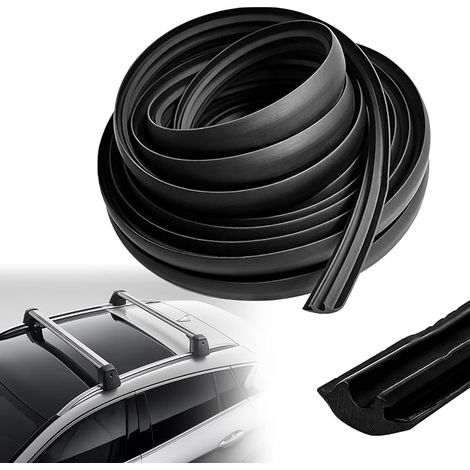 3M Bandes en caoutchouc universelles pour barres de toit de voiture, largeur 2,3 cm, bande d'étanchéité en caoutchouc de rechange pour rails de toit de voiture (1/5)