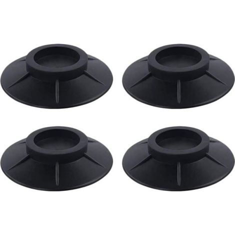 Patins anti-vibrations pour lave-linge, patins de pieds pour lave-linge, tapis anti-vibrations pour lave-linge et sèche-linge, noir (1/4)
