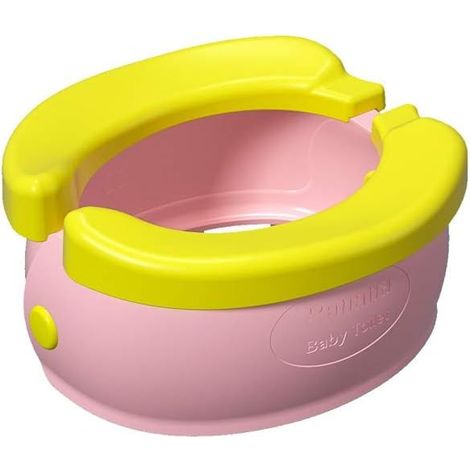 Orinal portátil plegable con forma de plátano, color rosa. (1/5)