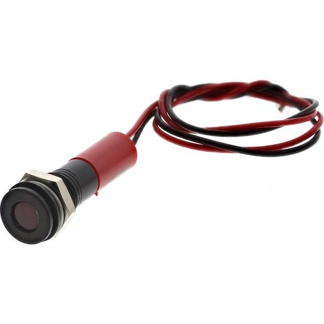 Voyant LED lumineux  Rouge RS PRO, dia. 8mm, 24V c.c., IP67 ( Prix pour 1 )